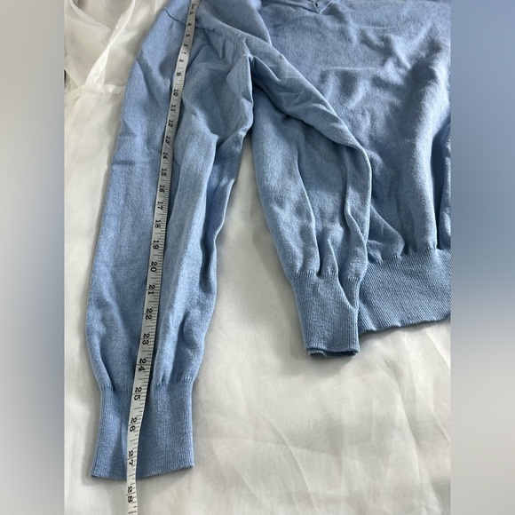 Peter Millar Pima Cotton Cashmere Blend Golf Sweater Quiet Luxury Light Blue M - Picture 8 of 10